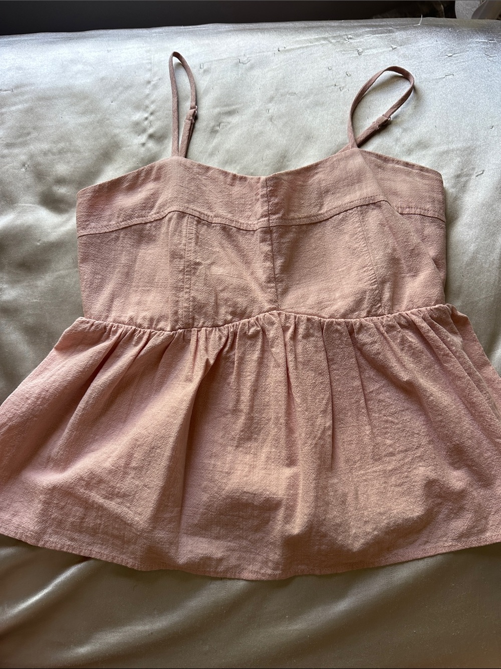 Blue Rain Dusty Rose Peplum Cami Tank